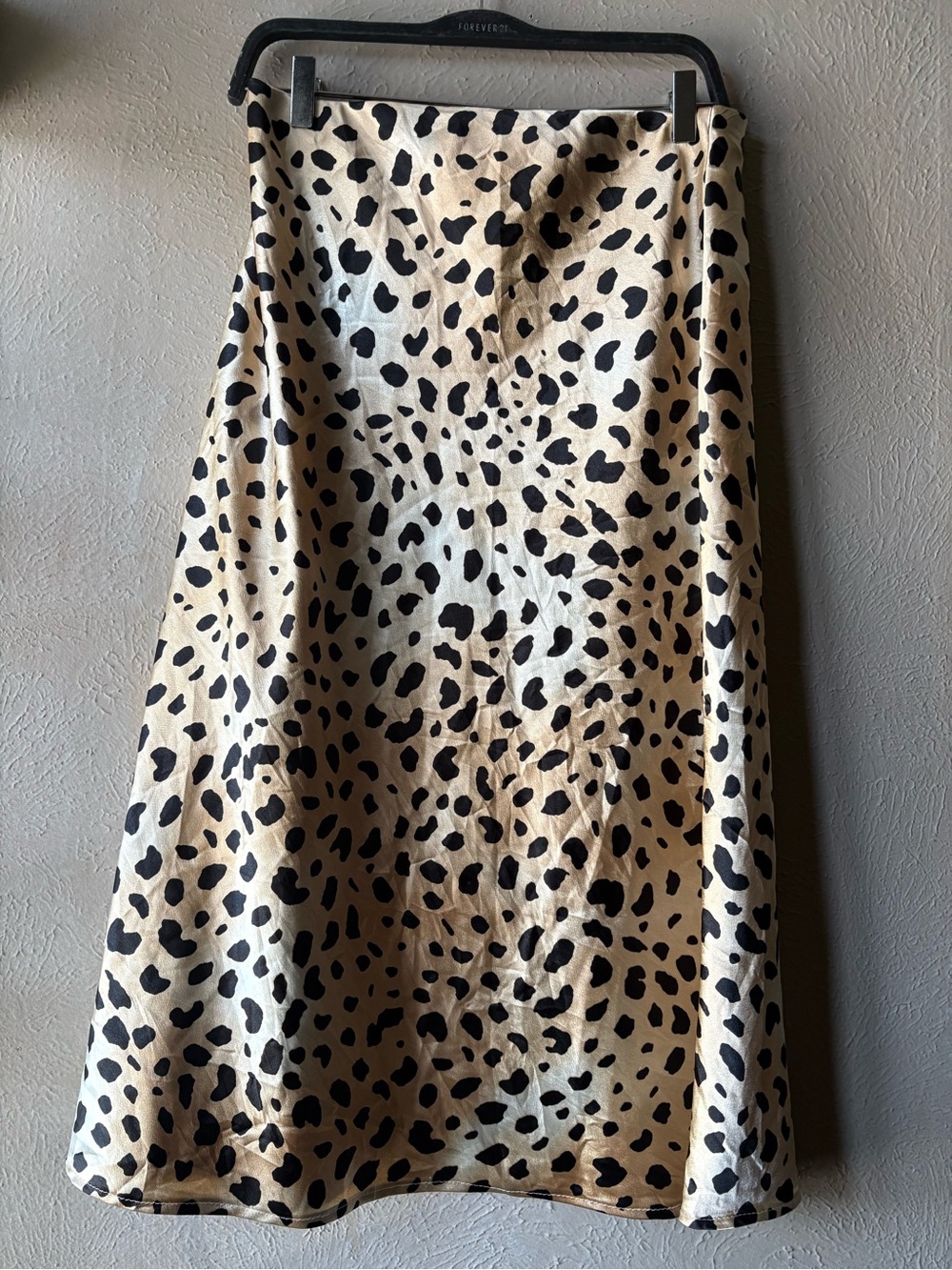 Hot Kiss Animal Spot A-Line Skirt in Black & Cream